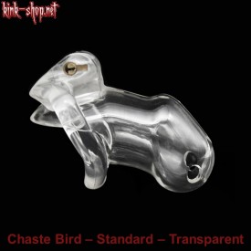Transparent Chaste Bird standard cockcage including 4 backrings.