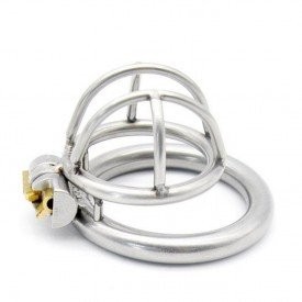 Enjoy small chastity device will fit the man with the smaller penis. Chastity device in stainless steel with integrated locking